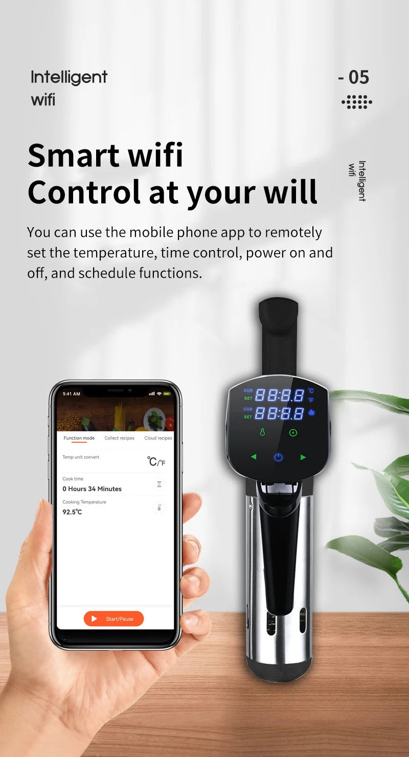 Digital Sous Vide Immersion Cooker for Precision Cooking