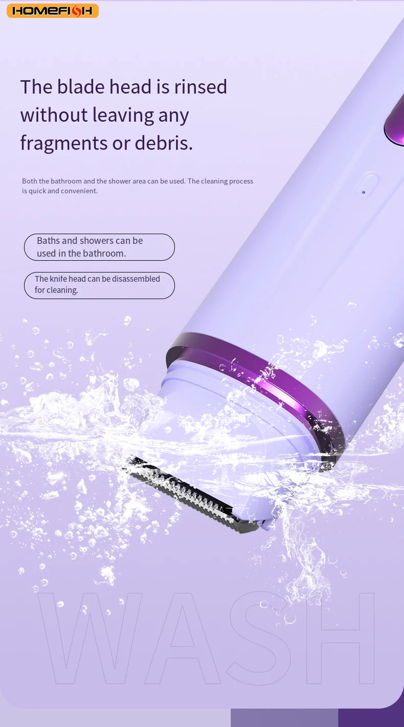 2-in-1 Painless Electric Razor and Hair Remover for Women - 9