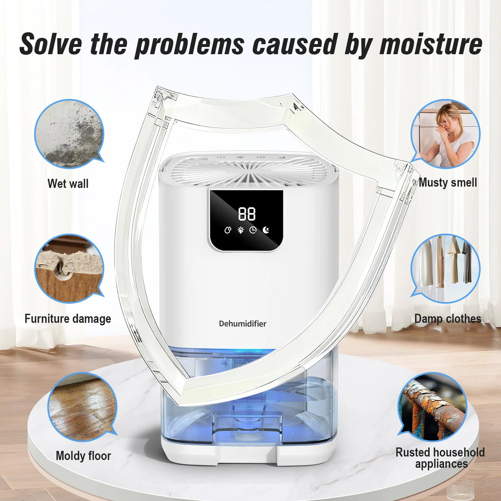 1000ML Portable Smart Dehumidifier for Home and Bedroom