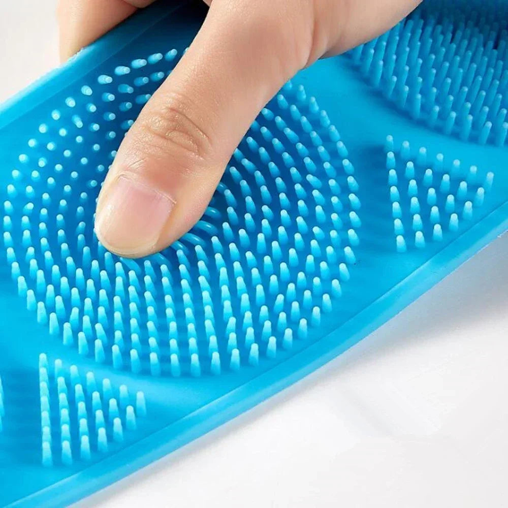 Non-Slip Silicone Shower Foot Scrubber and Massage Mat - 25