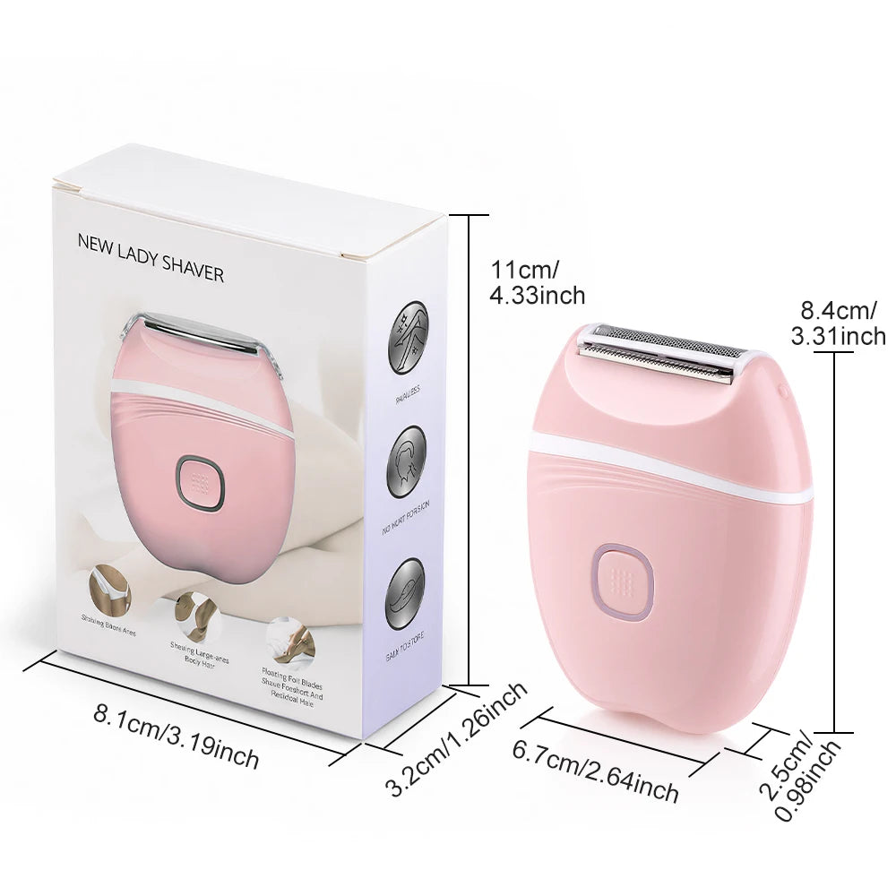 Electric Foil Shaver for Women - Cordless Portable Hair Remover