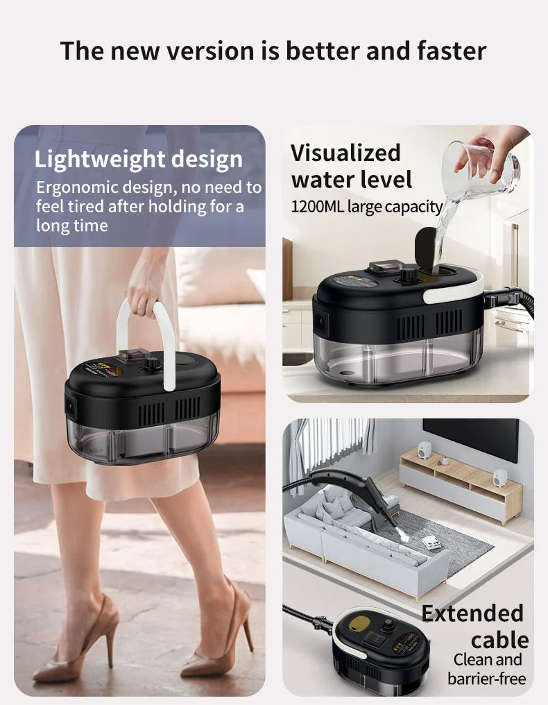 High-Pressure Handheld Steam Cleaner for Home and Kitchen