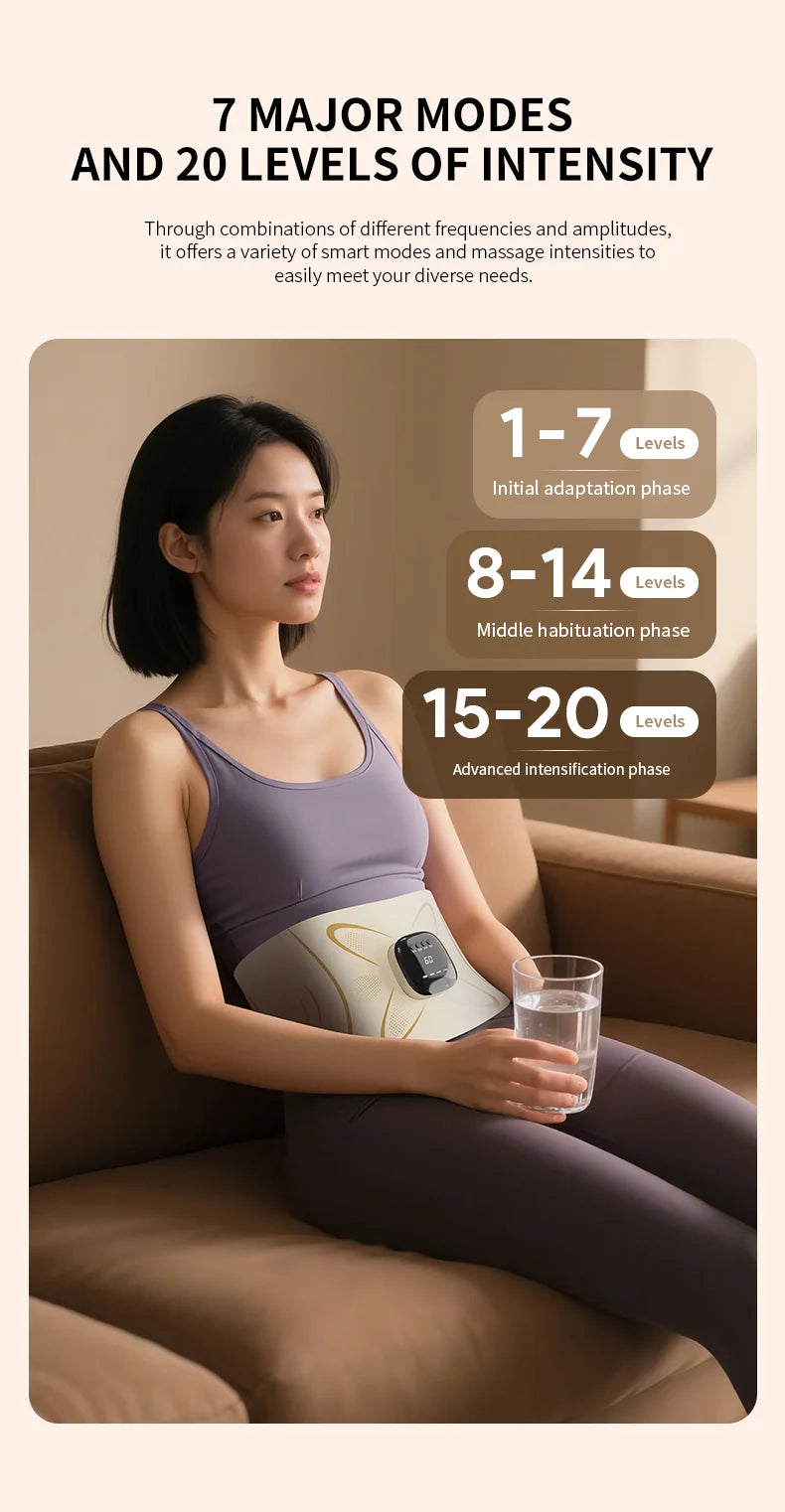 Electric Pulse Waist Massage Belt for Abdominal Toning