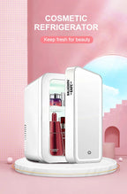 4L Portable Mini Makeup Fridge with LED Lighted Mirror