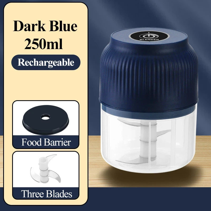 Wireless Mini Electric Food Chopper and Garlic Crusher