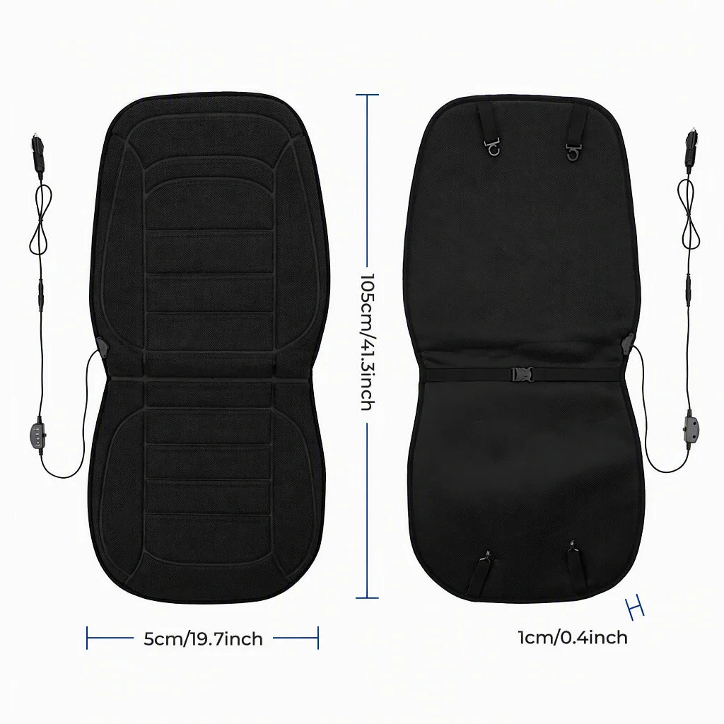 Heated Lambswool Car Seat Cushion for Winter Driving - 18