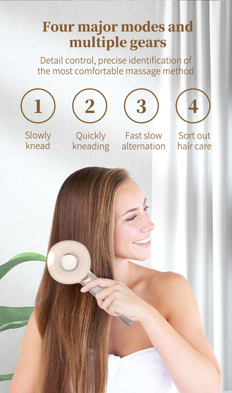 Electric Scalp Massager and Hair Serum Applicator Comb