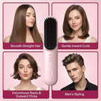 Fast-Heating Cordless Ionic Hair Straightener Brush