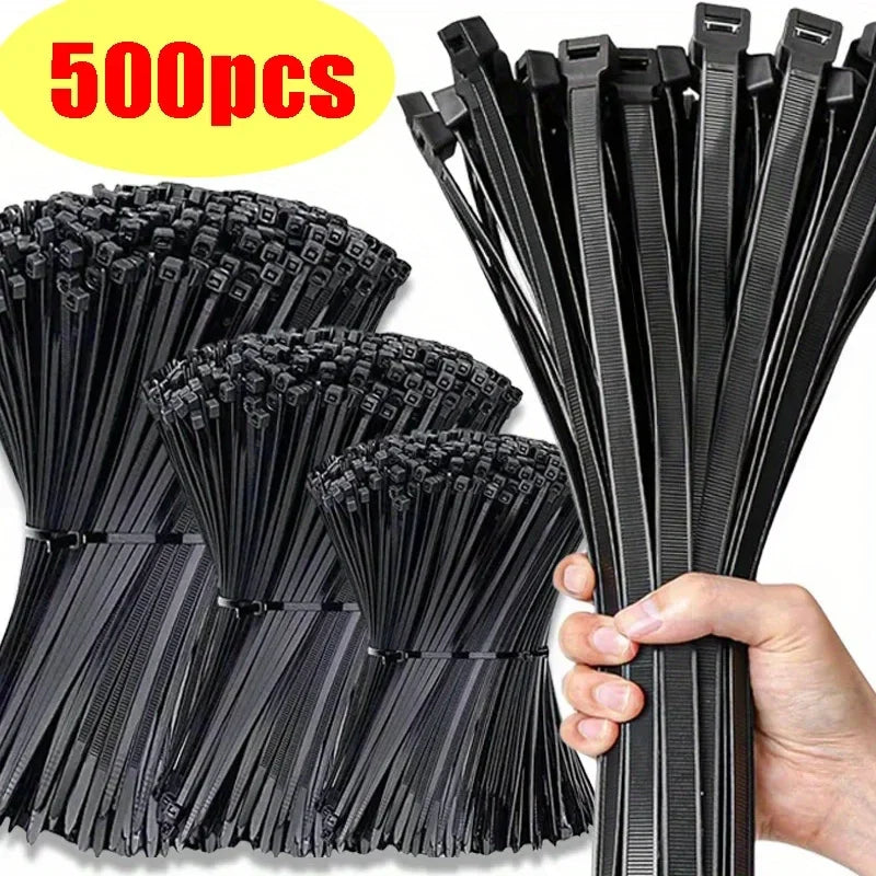 Heavy Duty Self-Locking Nylon Cable Zip Ties for Home and Office - 1