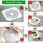 Anti-Clog Silicone Hair Catcher and Drain Strainer