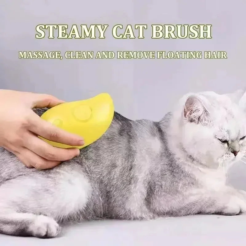 3-in-1 Steam Pet Grooming Brush for Cats and Dogs