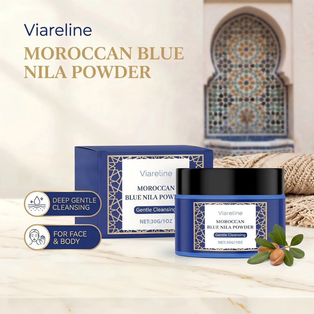 Moroccan Blue Nila Face Mask Powder for Brightening and Exfoliation