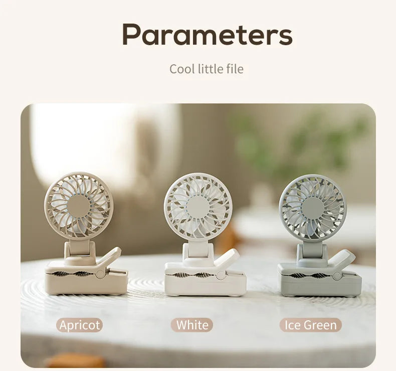 Portable USB Rechargeable Clip-On Cooling Fan - 20