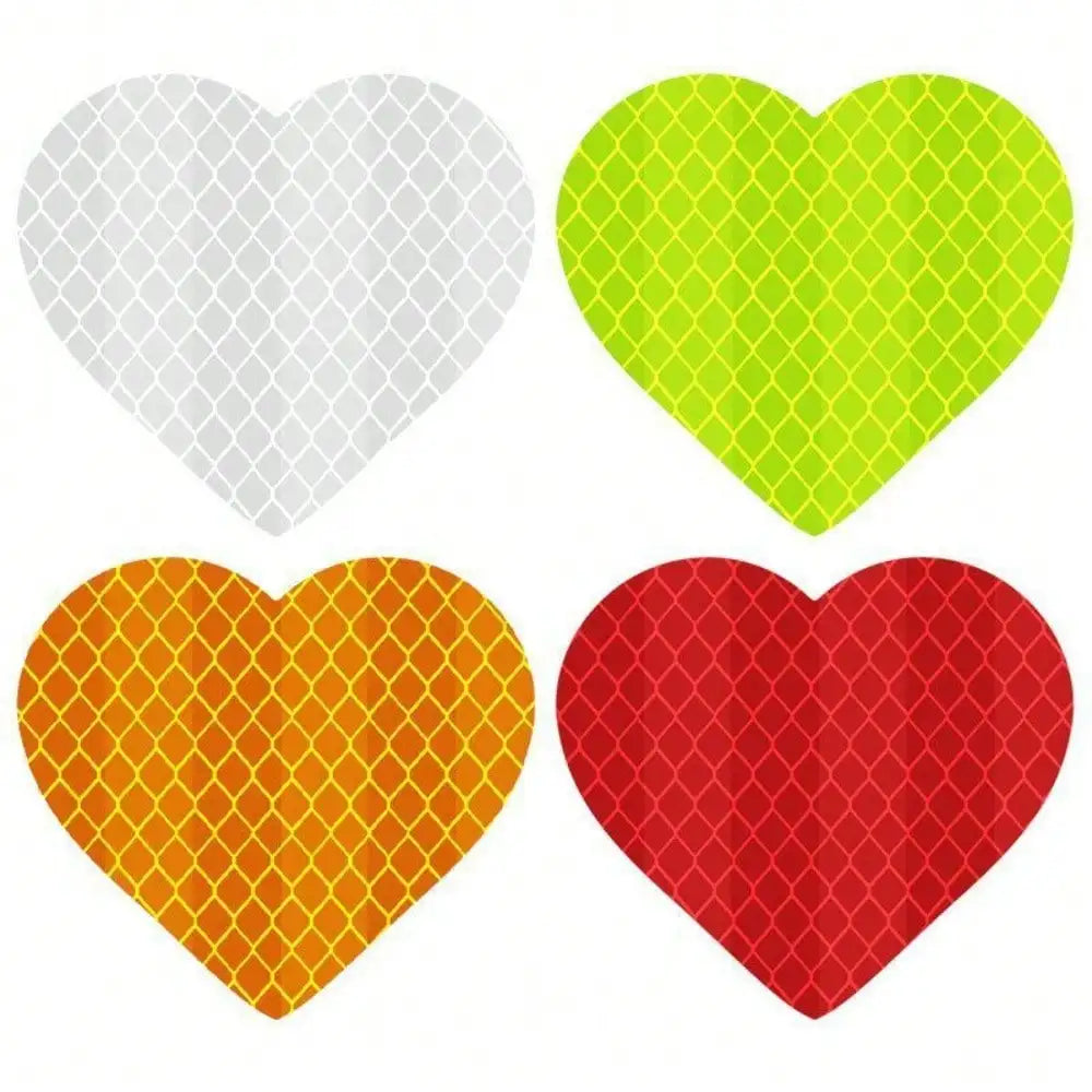Reflective Heart Safety Stickers for Night Driving - 4