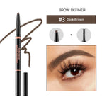 Waterproof Triangular Tip Eyebrow Pencil with Grooming Brush