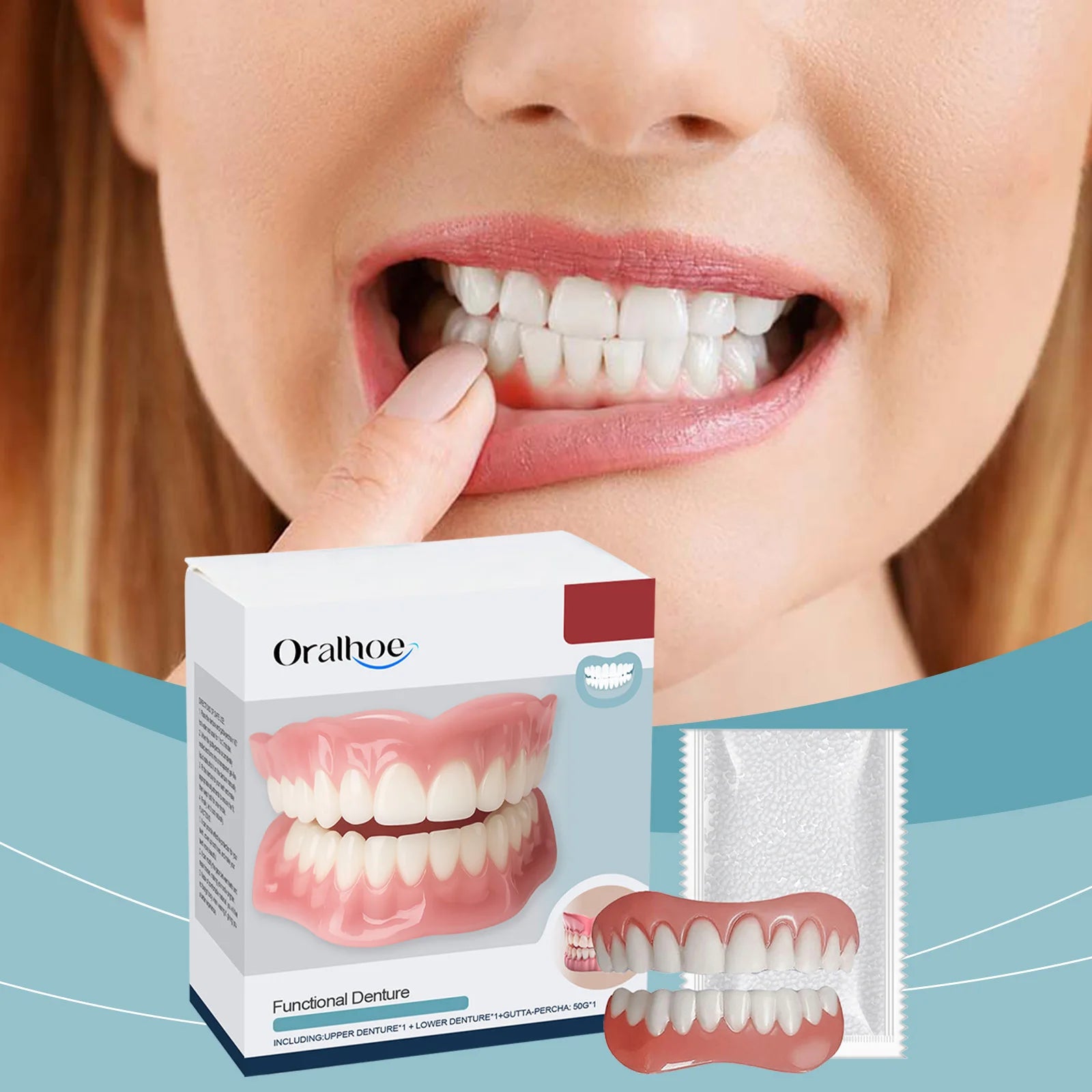 Temporary Silicone Denture Kit for Smile Restoration - 11
