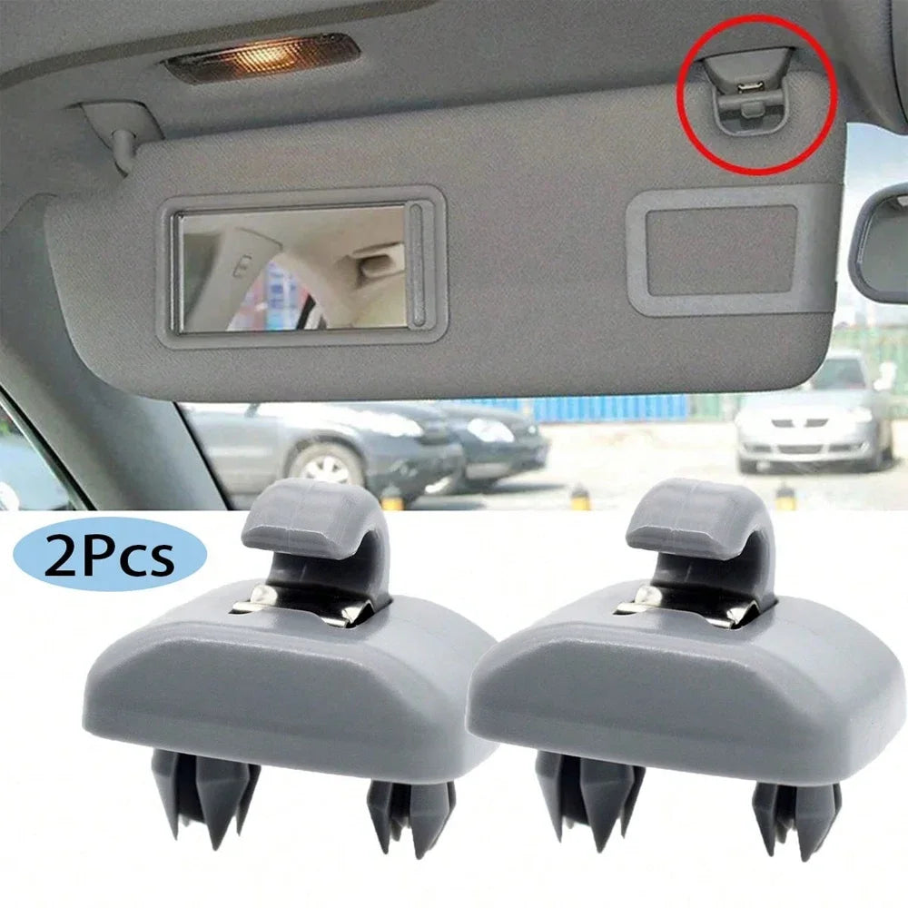 Replacement Gray Sun Visor Clips for Audi Vehicles - 1