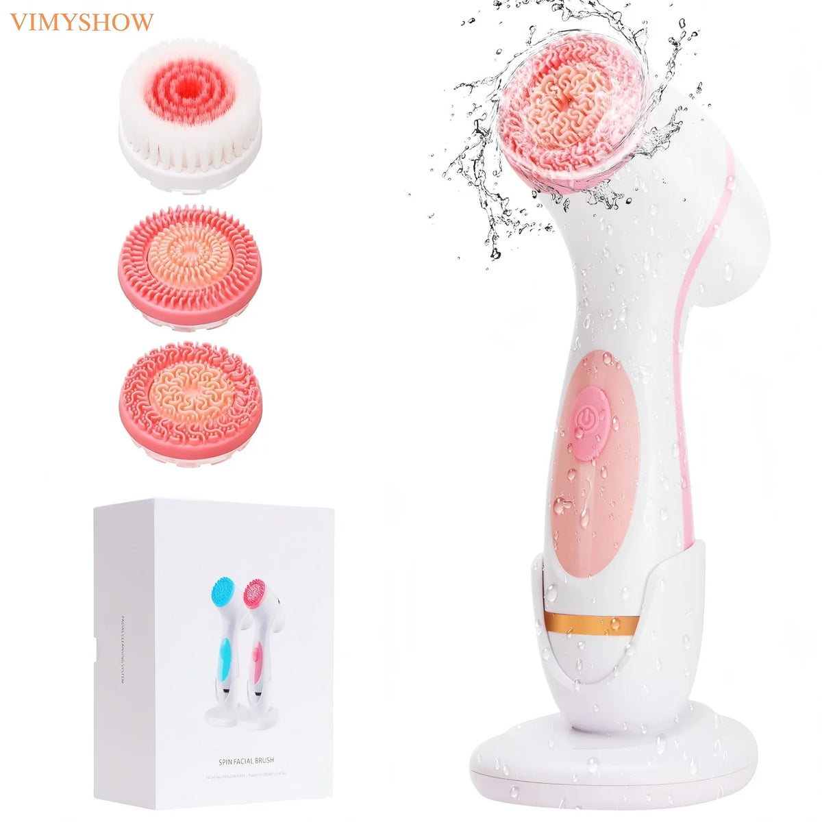 3-in-1 Waterproof Electric Facial Cleansing & Exfoliating Brush