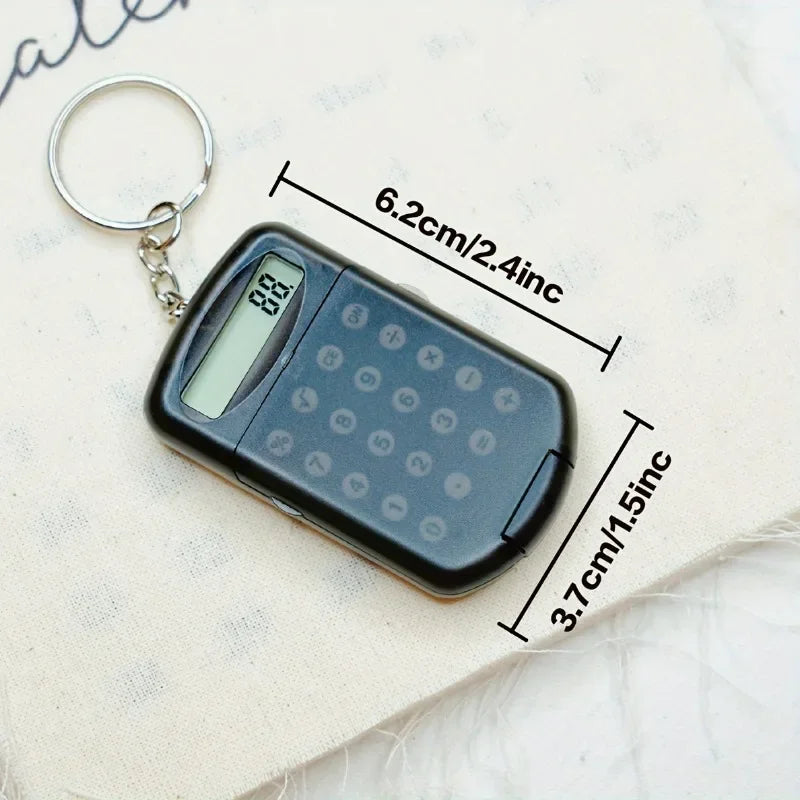 Portable Mini Transparent Flip Calculator with Keychain