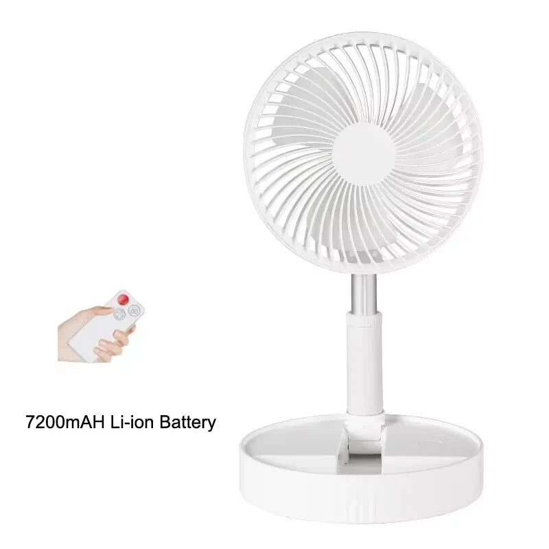 Portable Retractable Folding Fan with Remote Control - 6