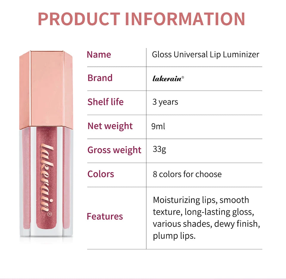 Moisturizing Liquid Glitter Lip Gloss for Plump Lips - 16