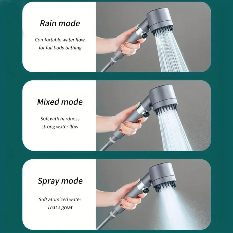 4-Mode High-Pressure Handheld Filtered Shower Head