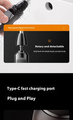 Rechargeable Electric Nose and Ear Hair Trimmer