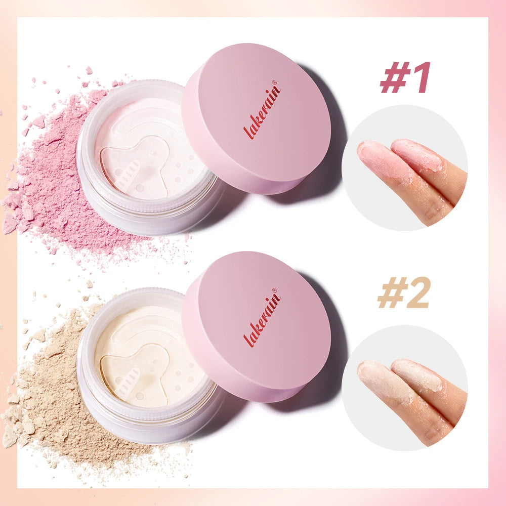 Matte Pink Loose Setting Powder for Oil Control and Pore Blurring