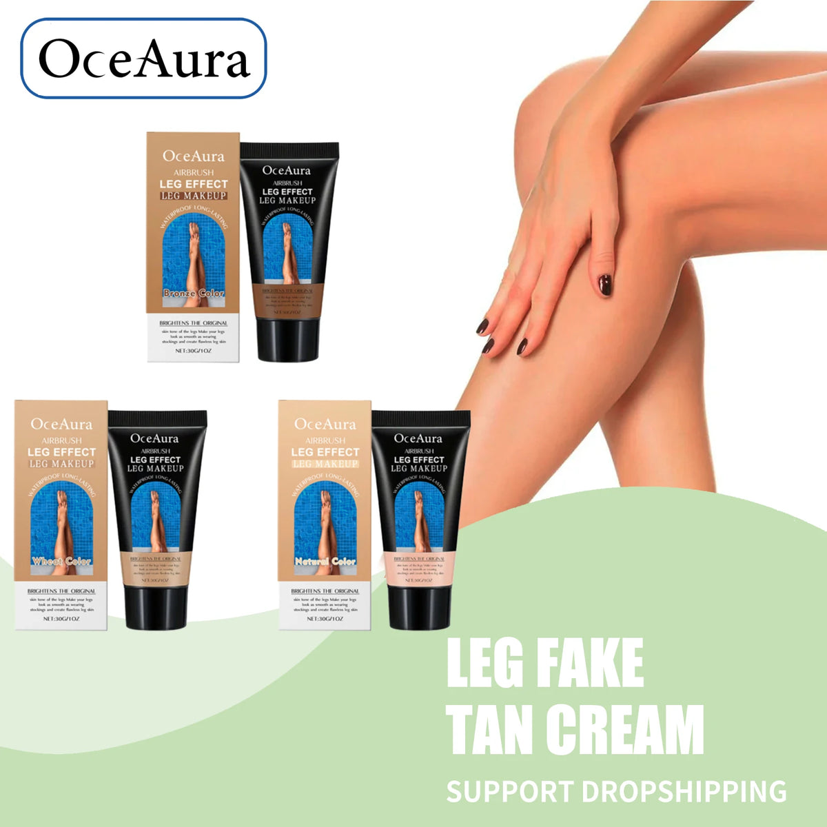 Waterproof Leg Makeup Concealer and Instant Bronzer Cream