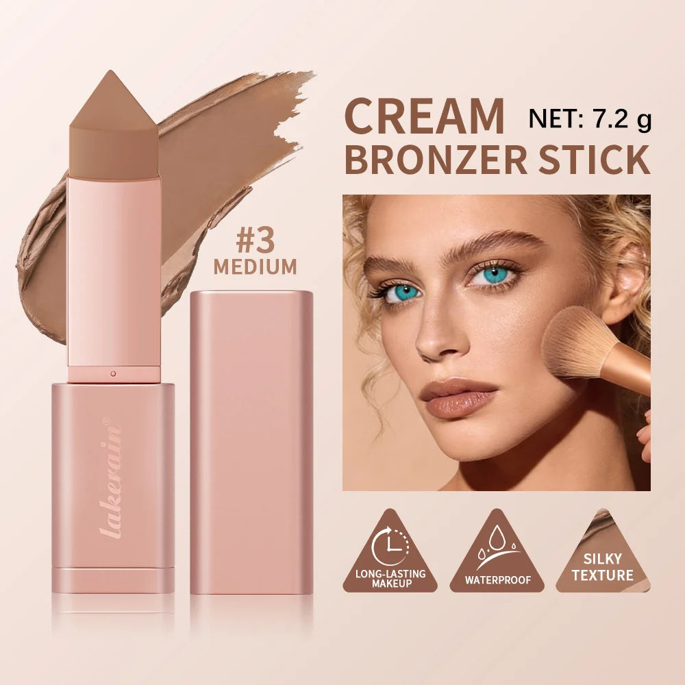 Cream Bronzer and Contouring Stick for Sculpted Face