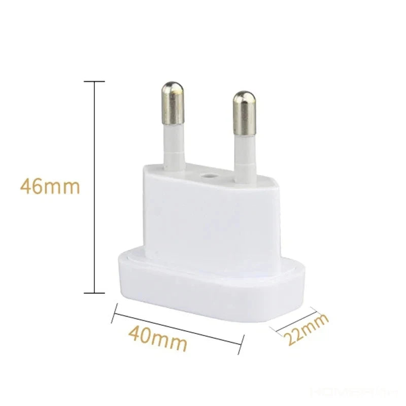 US to EU Power Plug Travel Adapter