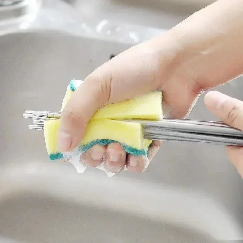 Heavy-Duty Double-Sided Kitchen Cleaning Sponge