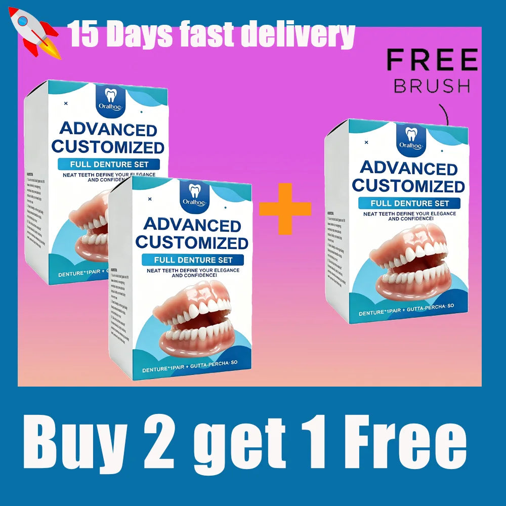 Realistic Temporary Denture Set for Confident Smile