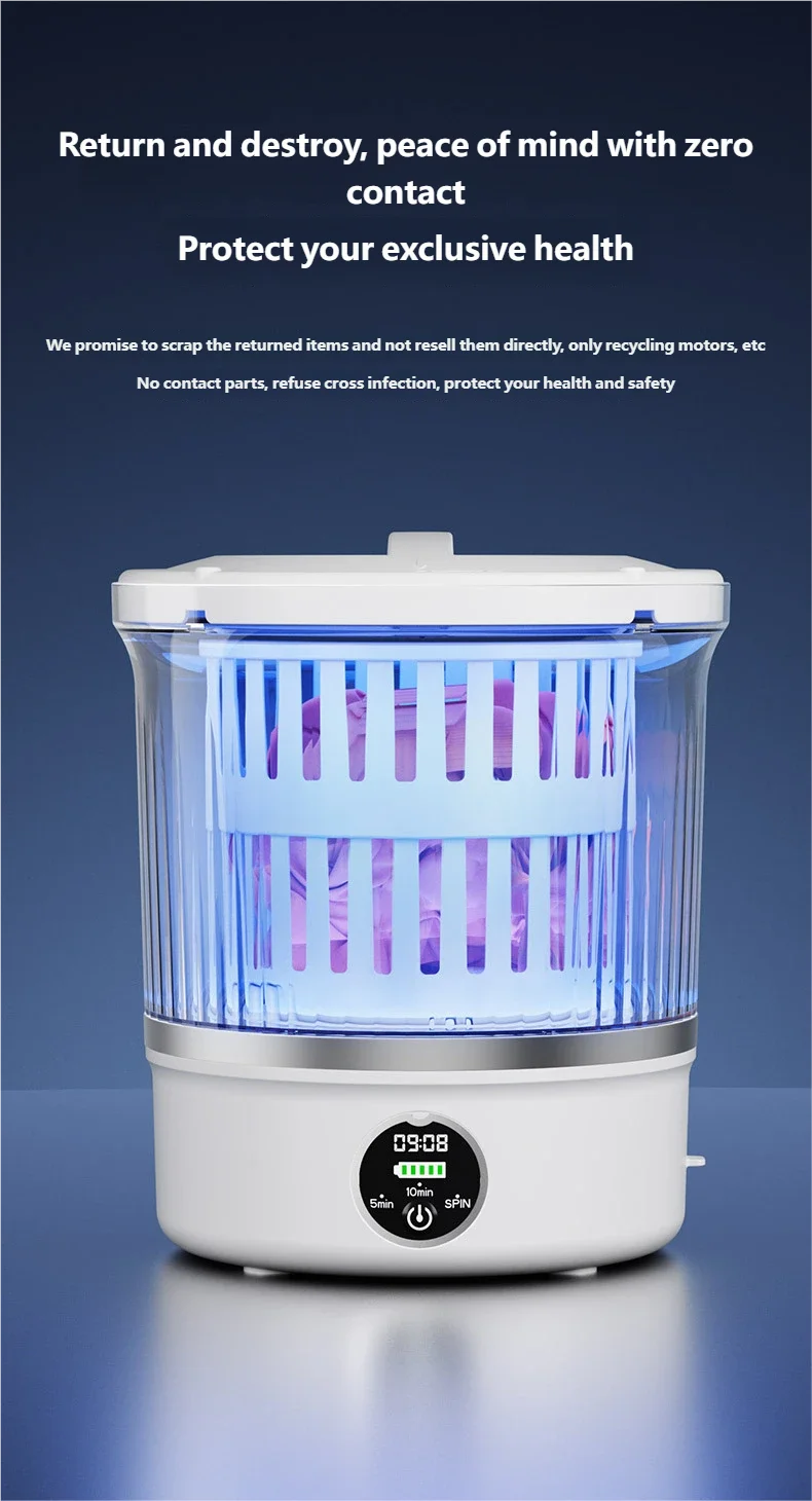 Portable Mini Washing Machine for Underwear and Socks