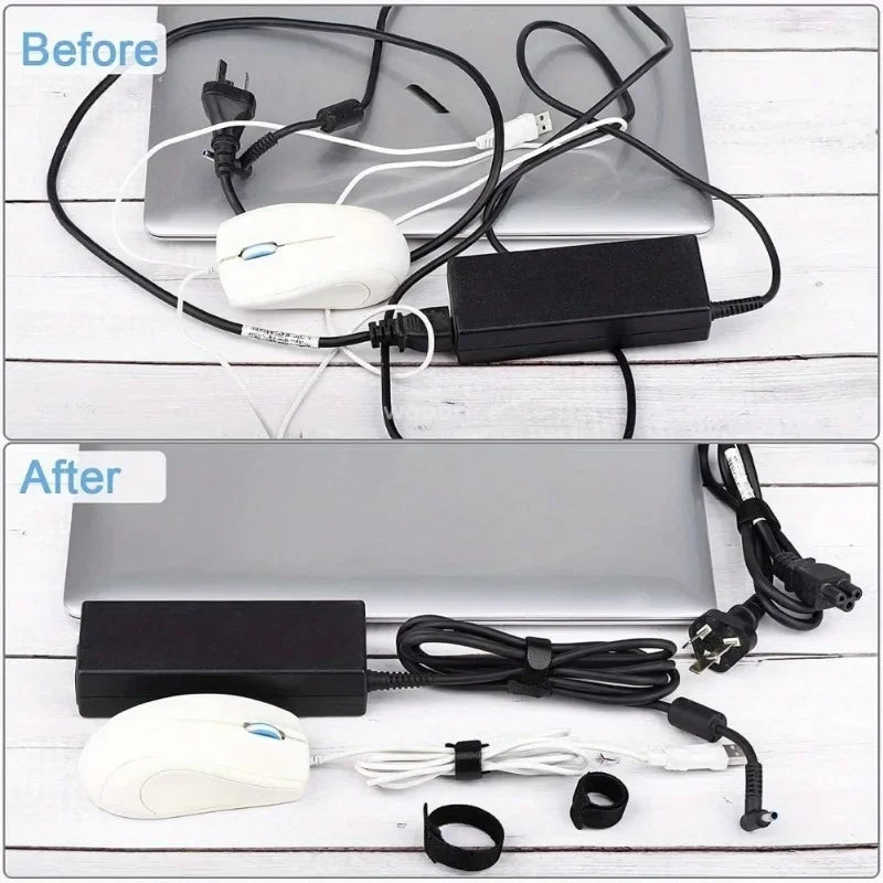 50PCS Reusable Cable Management Ties for Home and Office - 9