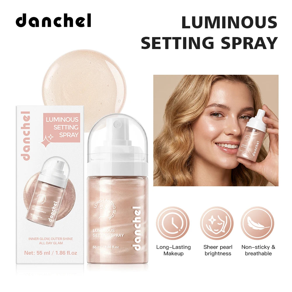 Luminous Hydrating Makeup Setting Spray for Radiant Dewy Finish