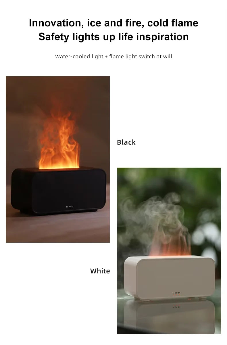 Flame Effect Aroma Diffuser and Essential Oil Humidifier