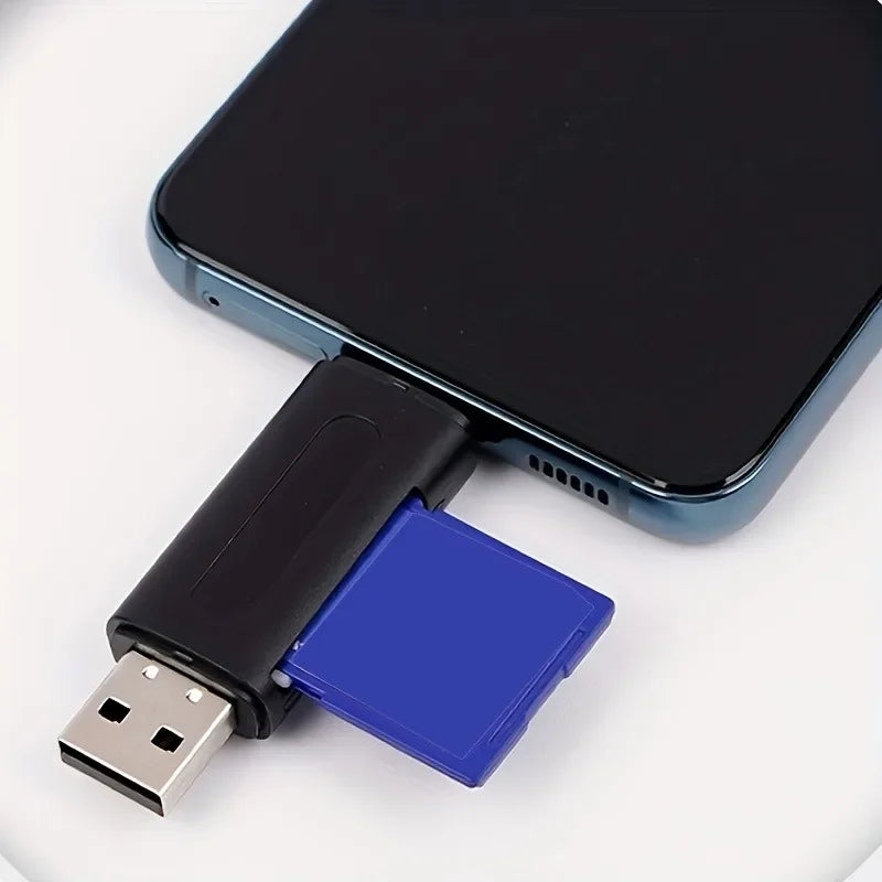 4-in-1 USB 3.0 and Type-C Memory Card Reader