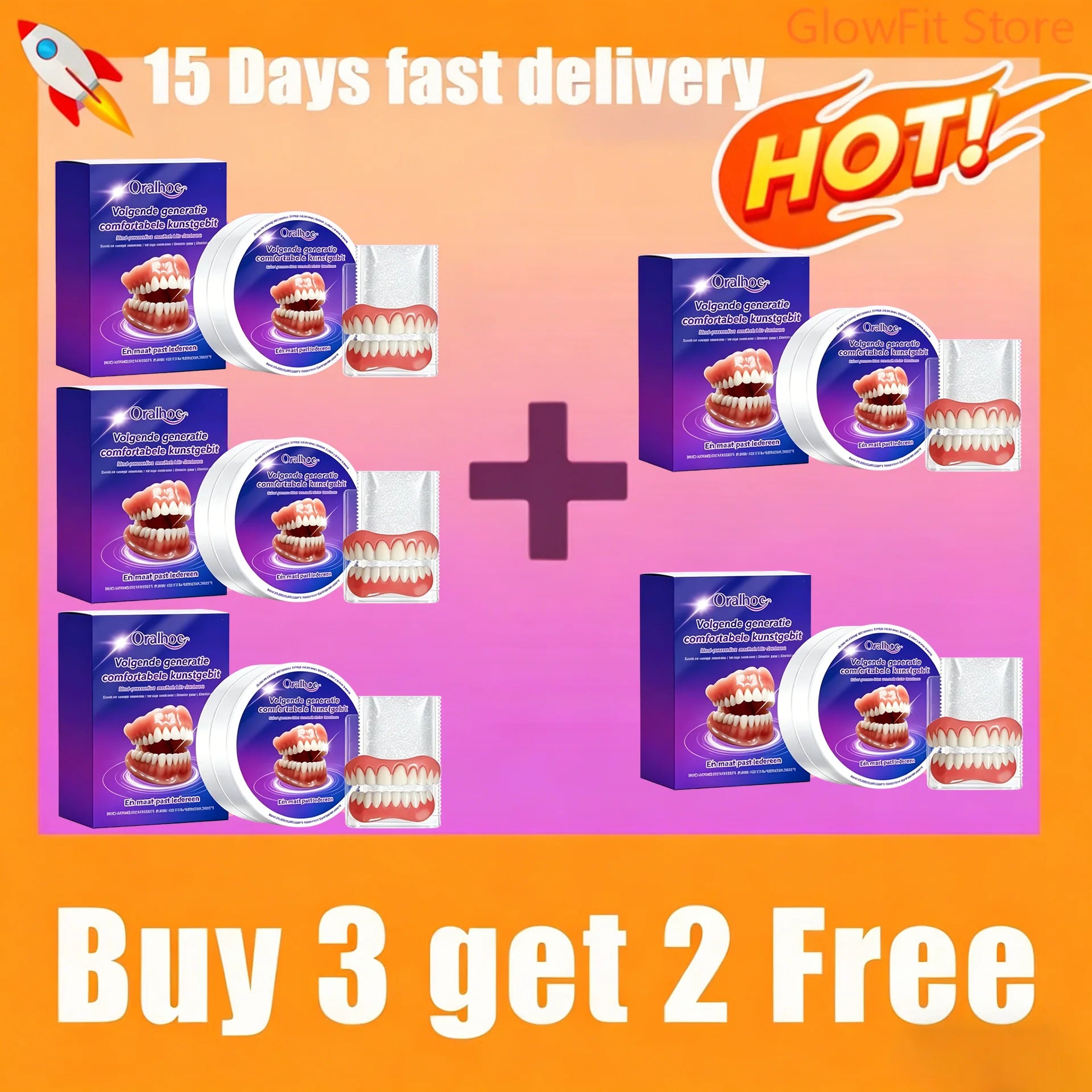 Instant Snap-On Silicone Denture Kit for Natural Smile - 8