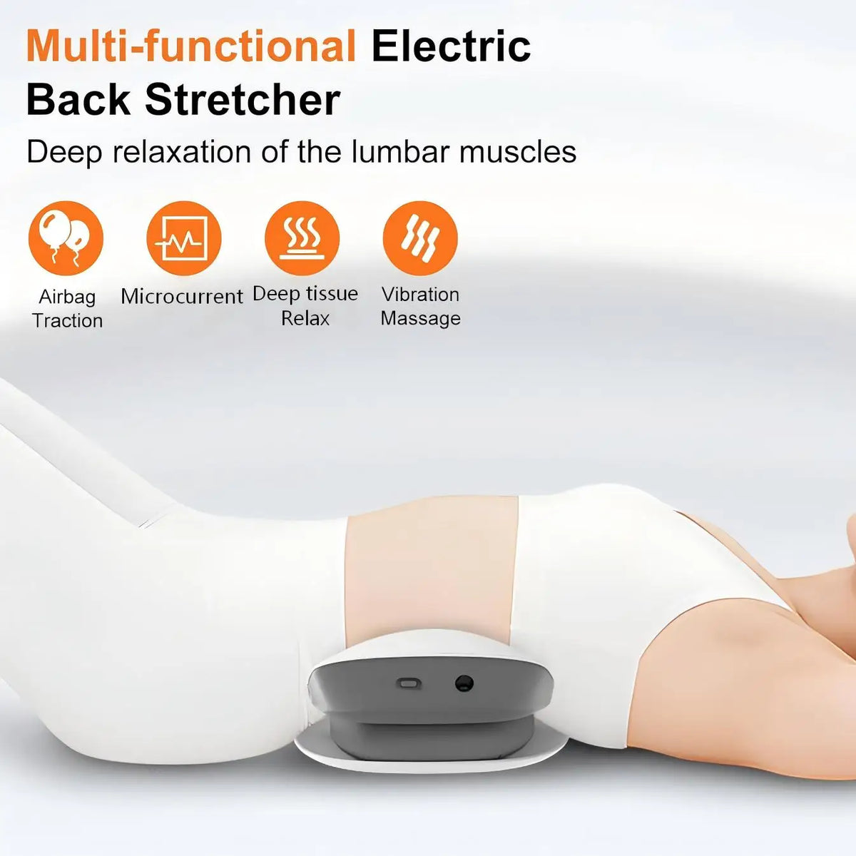 Electric Lumbar Traction and Massage Device for Back Pain