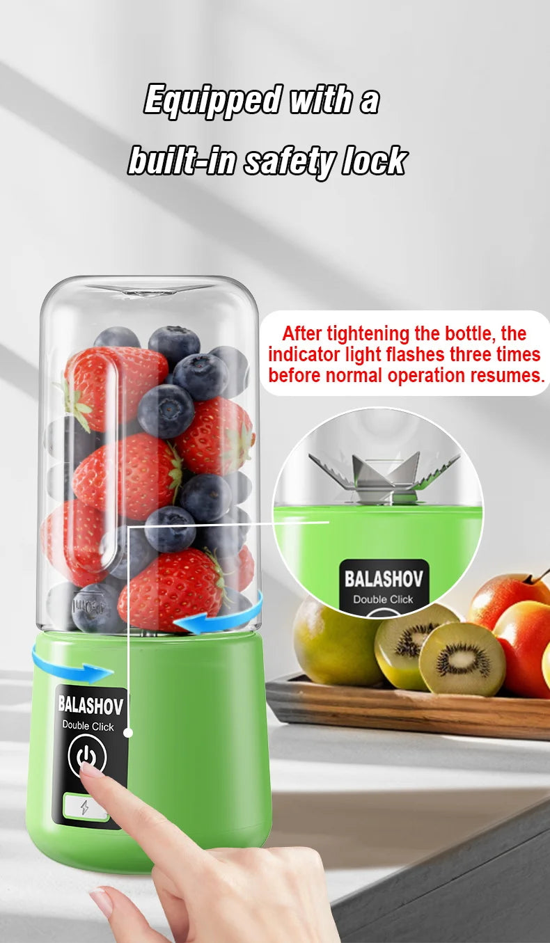 Portable Rechargeable Electric Fruit and Vegetable Blender