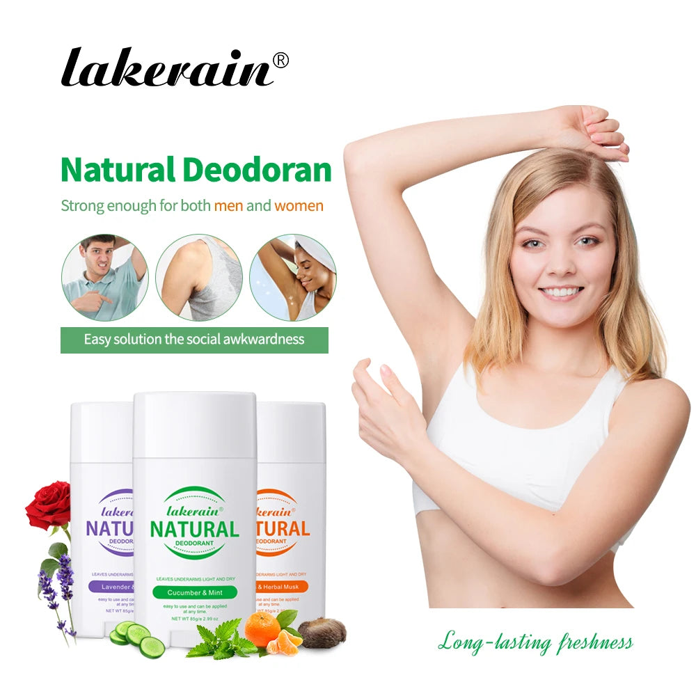 Natural Long-Lasting Solid Deodorant Stick for Freshness