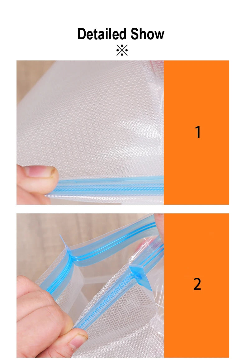 Reusable Vacuum Food Storage Bags for Kitchen
