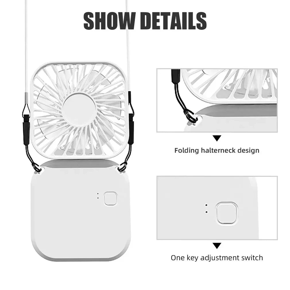 3-in-1 Portable Foldable Handheld and Neck Fan