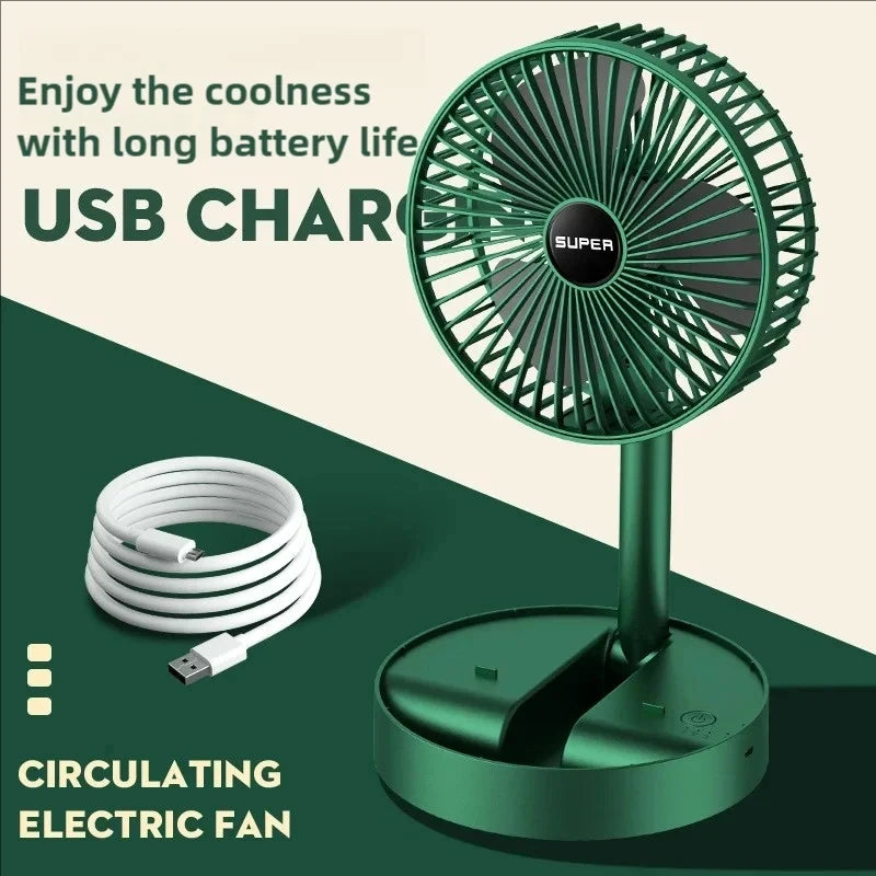 Portable Retractable Folding Fan with Remote Control
