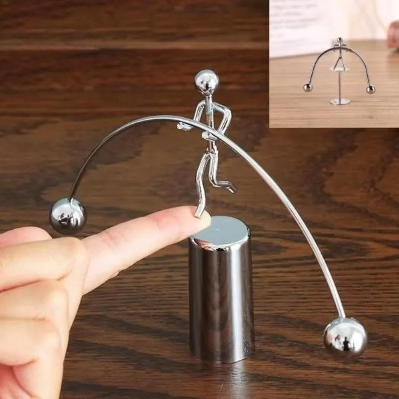 Metal Balance Tumbler Desk Ornament for Office Decor - 1