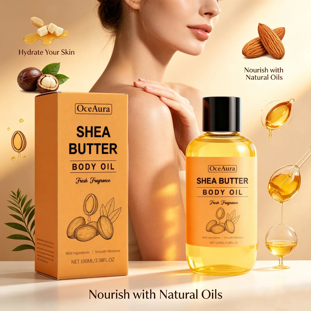 Nourishing Shea Butter Body Oil for Dry Skin Hydration