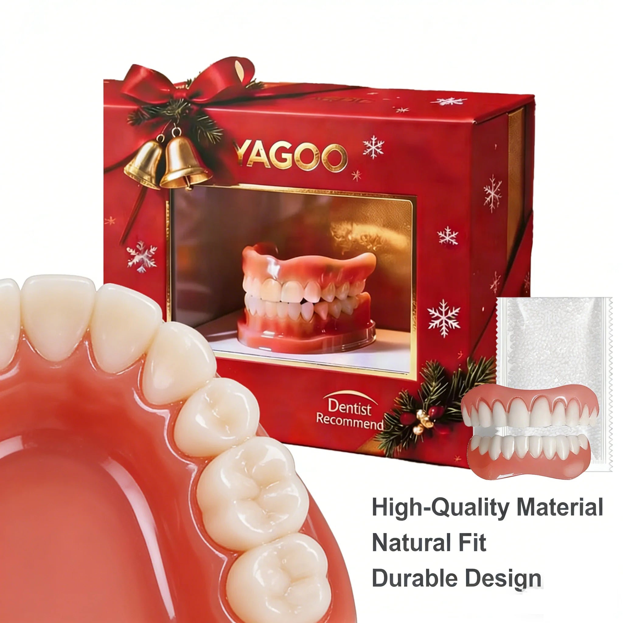 Instant Smile Cosmetic Dentures for Upper and Lower Teeth - 1