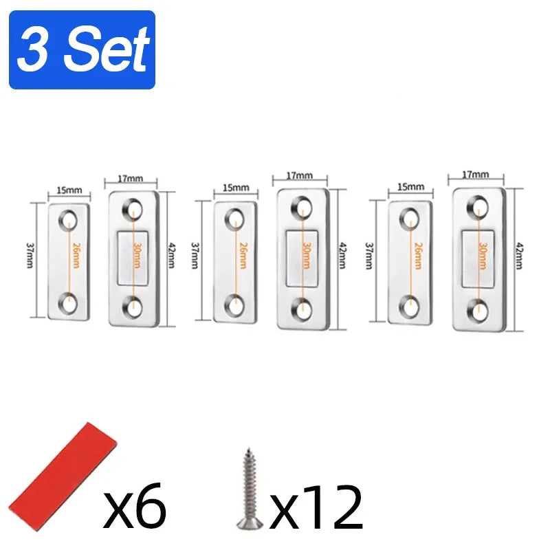 Ultra-Thin Magnetic Cabinet Door Catch Latch - 18