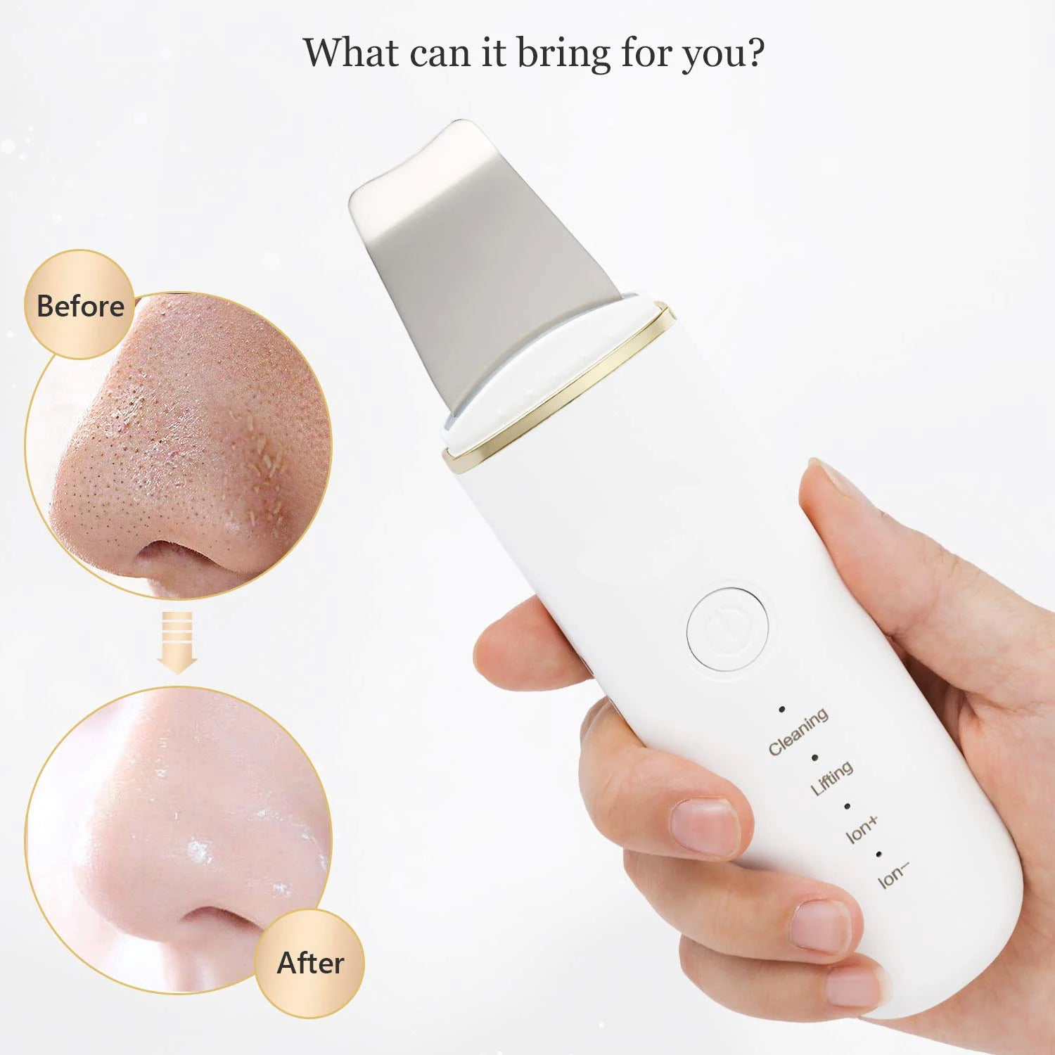 Ultrasonic Facial Skin Scrubber and Pore Cleaner Spatula - 4